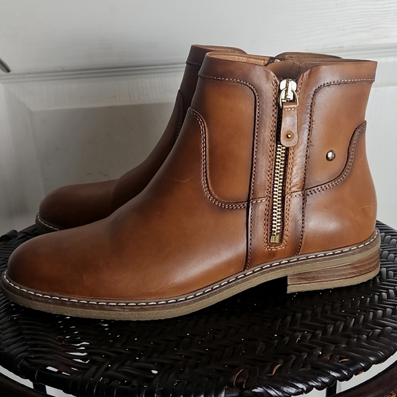 Pikolinos Aldaya Ankle Zip Boot Leather Women 39 US 8.5 9 Tan Brown - Picture 1 of 16